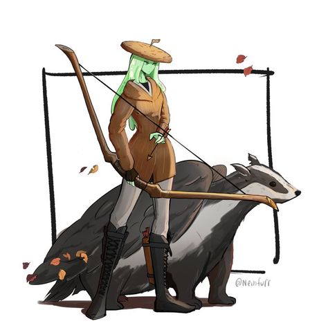 Nine 🐾 on Twitter: "A Ranger Drakewarden and her Dragon ‘Badger’ 🦡🍂 First art of the year! #dnd #dndart https://t.co/Gc2P7fPLE7" / Twitter Dnd Drakewarden, Drakewarden Ranger, Ranger Dnd, Dnd Art, First Art, Commission Art, Dnd Characters, Badger, Dungeons And Dragons