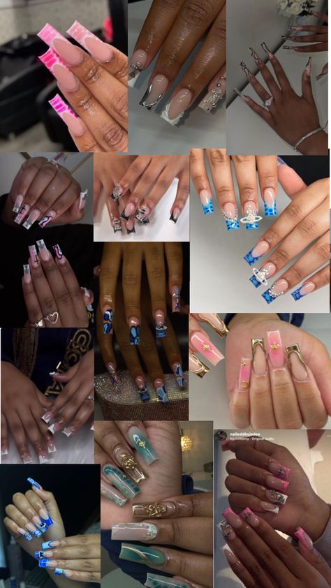 Fancy Nails Designs, Nails Design With Rhinestones, Girly Acrylic Nails, Cute Acrylic Nail Designs, Pretty Gel Nails, Acrylic Nails Coffin Short, Short Acrylic Nails Designs, Pink Acrylic Nails, Acrylic Nails Coffin