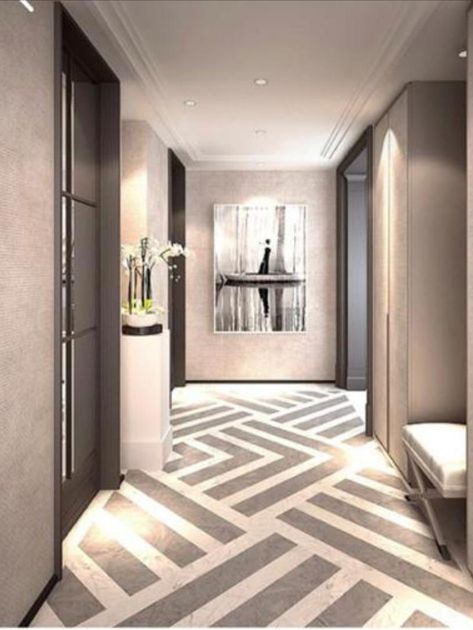 Flooring Ideas Marble, Luxury Marble Flooring, Marble Inlay Floor, Entryway Designs, Floor Pattern Design, Marble Floor Pattern, Inlay Flooring, Modern Foyer, Marble Flooring Design