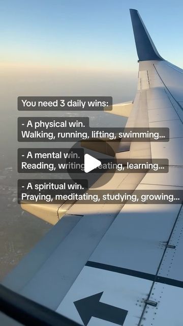 Janet 🌱 on Instagram: "You need 3 daily wins: - A physical win. Walking, running, lifting, swimming... - A mental win. Reading, writing, creating, learning... - A spiritual win. Praying, meditating, studying, growing... . @ DM for credits no copyright infringement intended . #reel #reelsinstagram #healing #healingquotes #healingjourney #selflove #selfcare #mentalhealth #mentalhealthmatters #mentalhealthawareness #mentalhealthquotes #love #motivate #motivational #motivationalquotes #inspire #inspirational #inspirationalquotes #quote #quotes #quoteoftheday #dailyquotes #quotesdaily #quotestoliveby #mindset #mindsetmotivation #mindsetshift #mindsetmatters #mindsetiseverything #mindsetquotes" Mindset Quotes, Mental Health Matters, Copyright Infringement, Healing Journey, Healing Quotes, Mental Health Awareness, Daily Quotes, Reading Writing, Quote Of The Day