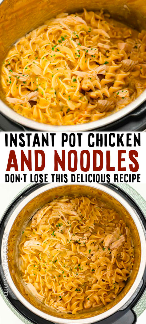 Instant Pot Chicken And Noodles, Noodles Video, Buttery Noodles, Instapot Recipes Chicken, Chicken And Egg Noodles, Chicken And Noodles, Chicken Noodle Casserole, Pot Recipes Easy, Cozy Dinner