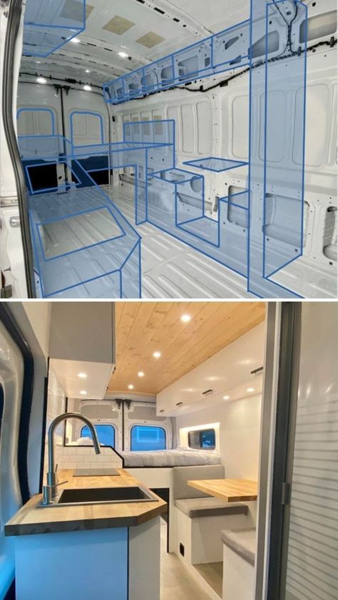 Ford Transit Camper Conversion, Van Conversion Layout, Ford Transit Camper, Transit Van, Become Popular, Transit Camper, Kombi Home, Van Conversion Interior, Campervan Life