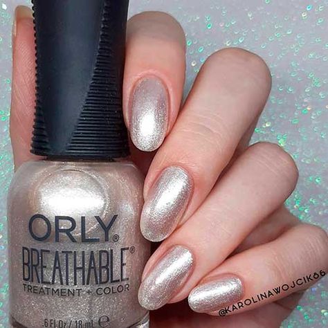 orly breathable nail polish White Shimmer Nails, Champagne Nail Polish, Orly Breathable Nail Polish, Breathable Nail Polish, Orly Breathable, Orly Nail Polish, Champagne Nails, Rose Gold Nail Polish, Halal Nail Polish