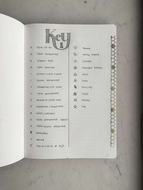 Legend Bullet Journal Index Key Bullet Journal Legend, Key Bullet Journal, Bullet Journal Index Page, Bullet Journal Index, New Bullet Journal, Weekly Log, Bullet Journal Minimalist, Penanda Buku, Bullet Journal Page