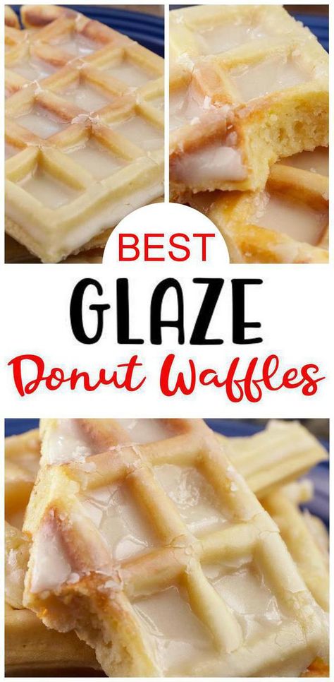 EASY Waffles! Super quick & simple glaze donuts waffles. Tasty & delish glaze donuts waffles w/ icing - frosting. Best breakfast ideas, snacks or desserts. Waffle maker recipe for BEST waffles. Make homemade waffles w/ waffle iron. DIY from scratch waffles. Make glazed doughtnuts waffles that kids & adults love. Check out the best donut waffles today #waffles #breakfast Donut Waffle, Donut Waffles, Waffle Recipe Easy, Easy Waffles, Mini Waffle Recipe, Glaze Donut, Homemade Glaze, Fridge Food, Easy Waffle Recipe