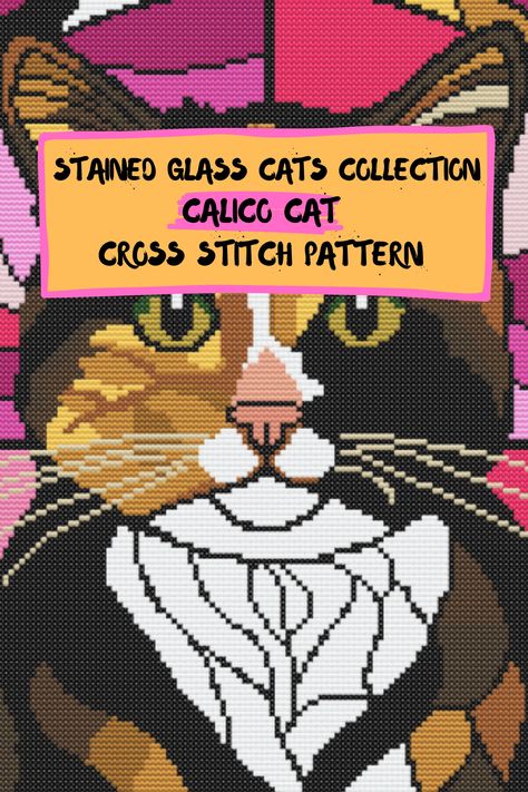 Embroider the elegance of stained glass with our Stained Glass Cats cross stitch collection! These captivating designs capture the grace and playfulness of cats in a beautifully artistic way. Stitch them as wall art or cherished gifts for fellow cat enthusiasts! 🎁🎨 #StainedGlassCats #CrossStitchArt #CatLoversDelight Cross Stitch Collection, Cat Cross Stitch Pattern, Cat Cross Stitch, Calico Cat, Cross Stitch Patterns Free, Cat Pattern, Cross Stitch Art, Cat Lovers, Feline