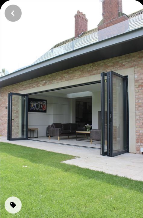 Bifolding Doors, Brick Extension, Sliding Doors Exterior, Bifold Door, Casa Country, House Extension Design, Rear Extension, London House, Victorian Terrace