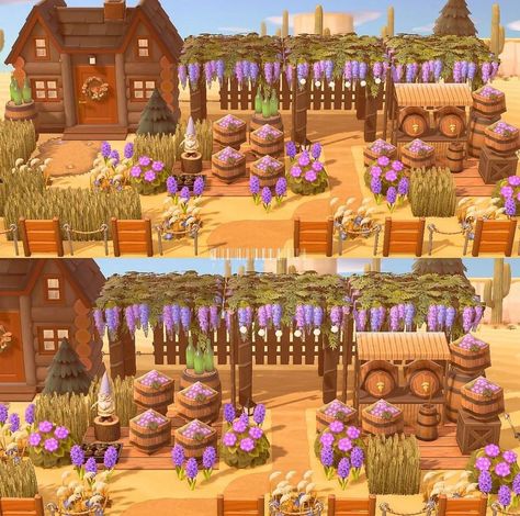 Animal Crossing Winery Ideas, Animal Crossing Winery, Vineyard Animal Crossing, Acnh Wine Bar, Acnh Winery Designs, Acnh Vineyard Designs, Acnh Winery, Animal Crossing Space Filler, Acnh Vineyard