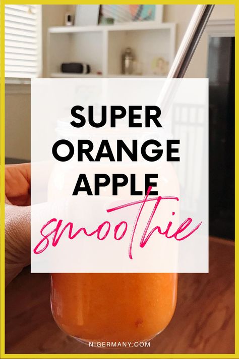 Ninja Blender Recipes, Orange Juice Smoothie, Orange Smoothie Recipes, Plant Based Smoothies, Melon Smoothie, Lifestyle Journal, Apple Smoothie, Orange Apple, Orange Smoothie