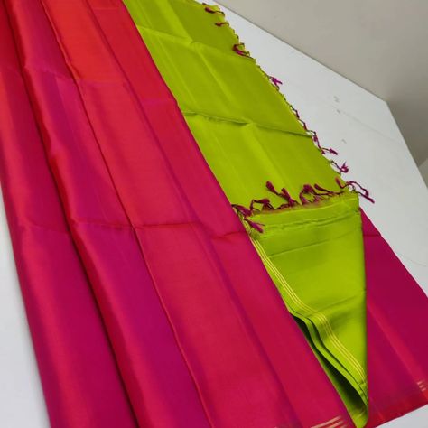 **Kanjivaram Handloom Silk** 🧵 Premium Quality Handloom Made *Plain sarees* 🥻 Contrast pallu with Plain Blouse 🔖 With *Silk Mark Tag* *Note* : Color may slightly vary due to photographic effect. Its all handloom products so dark threads & thread pullings are usually come its not consider as damage *Be Aware of duplicate Products* Plain Silk Sarees With Contrast Blouse, Silk Sarees With Contrast Blouse, Sarees With Contrast Blouse, Plain Sarees, Plain Saree, Plain Blouse, Contrast Blouse, Silk Sarees, Premium Quality