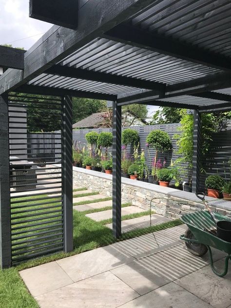 Free Standing Pergola, Grey Patio, Patio Pergola, Aluminum Pergola, Pergola Kits, Restaurant Interior Design, Outdoor Pergola, Garden Fence, Gate Design