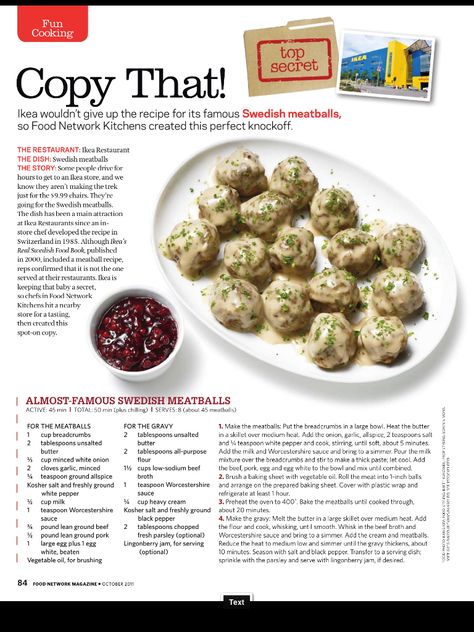 Ikea Swedish Meatball Recipe, Ikea Swedish Meatballs, Ikea Meatballs, Copy Cat Recipe, Meatball Recipe, Swedish Meatballs, Swedish Recipes, Meatball Recipes, Beef Dishes