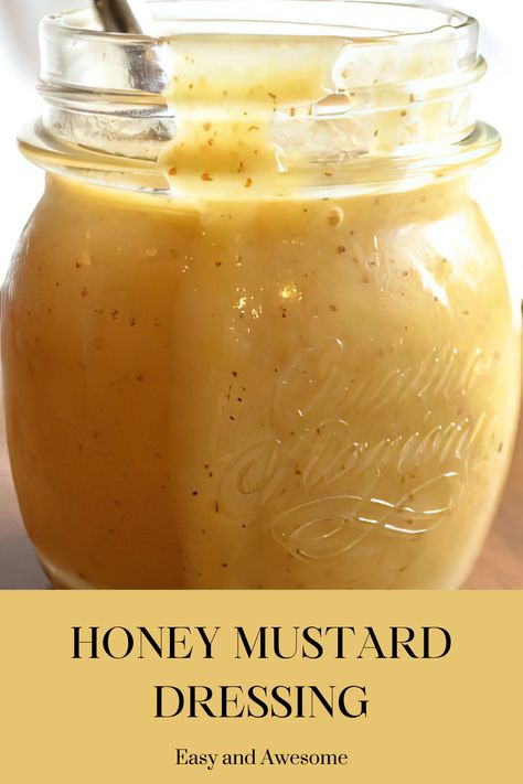 Honey Mustard Dipping Sauce Recipe, Honey Mustard Dressing Recipe, Homemade Honey Mustard Dressing, Mustard Dressing Recipe, Honey Mustard Dipping Sauce, Homemade Honey Mustard, Mustard Dipping Sauce, Quick Salads, Honey Mustard Dressing