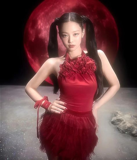 Jazz Dance, Moon, Skirt, Red, Hair, Black