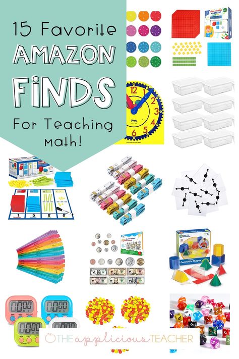 17 Favorite math tools found on Amazon. These are great list of math manipulatives you can find on Amazon! TheAppliciousTeacher.com 2nd Grade Math Manipulatives, 3rd Grade Math Manipulatives, Math Activities For Toddlers, Math Helper, Middle School Special Education, Special Education Math, Math Tools, Math Blocks, Eureka Math