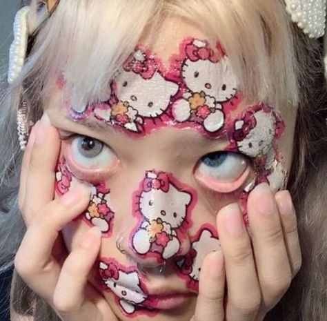 Uzzlang Icons, Packs Twitter, Hello Kitty Stickers, Kpop Selca, Reference Photos For Artists, Hello Kitty Makeup, Hello Kitty Clothes, Hello Kitty Aesthetic, Face Drawing Reference