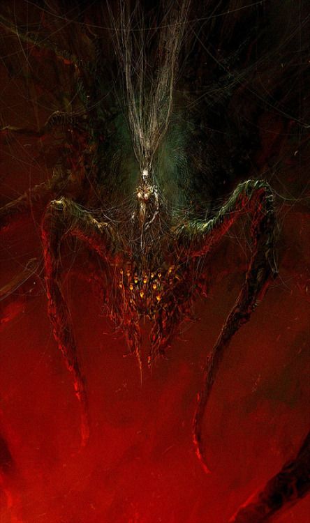 Lolth Spider Queen Dnd, Eldritch Spider, Drider Art, Lolth Spider Queen, Spider God, Spider Queen, Spider Art, Dnd Monsters, Cosmic Horror