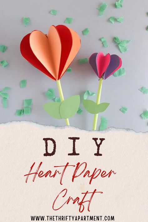 Learn how to make DIY heart paper flowers with this easy craft! Perfect for Valentine's Day, gifts, or adding a personal touch to your home decor.#PaperCrafts #DIYFlowers #ValentinesCrafts #HeartFlowers #CreativeDIY Diy Heart Paper, Color Paper Crafts, Hearts Paper Crafts, Old Wine Bottles, Heart Paper, Diy Heart, Paper Flowers Diy, Paper Hearts, Easy Craft