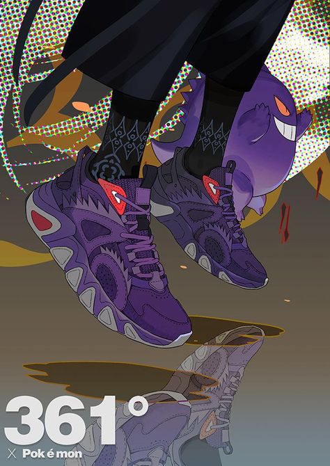 Pokemon Sneakers, Gengar Wallpapers, Gengar Art, Old Xian, He Tian, Old Pokemon, Hipster Drawings, Pokemon Adventures Manga, Ghost Pokemon