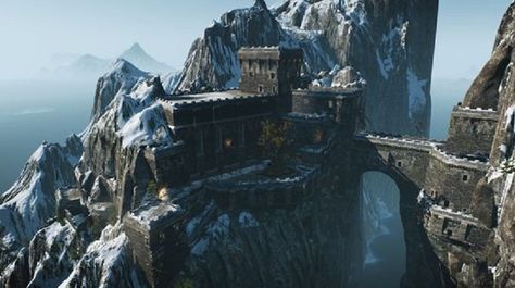 Skellige Castle (Witcher 3) by Plank The Witcher Game, Witcher 3, Fantasy City, Fantasy Castle, Fantasy Setting, The Witcher 3, Fantasy Places, Ancient City, Fantasy Art Landscapes