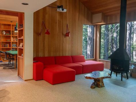 FLOYD on Instagram: "FLOYD WEEKEND DISPATCH: Coastal Redwood Living Along The Sonoma Coast. @tarphouse_thesearanch featuring the Floyd Form Sectional in Kvadrat Sisu fabric, with a Pink/Orange check pattern that visually makes a red.

“On a ten-mile stretch of the Northern California coast lies the site of a radical architectural experiment. Welcome to The Sea Ranch, a place where environment shapes geometry and buildings embody ideals. The environmentally responsive design philosophies explored at The Sea Ranch caused a quiet revolution in architecture that continues to resonate today. Award-winning buildings by internationally renowned architects like Joseph Esherick, Charles Moore, William Turnbull, and Obie Bowman are interspersed throughout several thousand acres, disappearing into la Floyd Sectional, Josef Hoffmann Architecture, William Turnbull, Charles Moore, Brick In The Wall Pink Floyd, Gerald Scarfe Pink Floyd, The Sea Ranch, Northern California Coast, Coastal Redwood