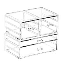 Check this out! Stackable Makeup, Acrylic Drawer Organizer, Clear Desk, Jewelry Beauty, Bathroom Cabinet Organization, Acrylic Drawers, Jewelry Hair Accessories, Under Sink Storage, Acrylic Storage