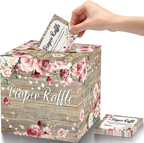 Diaper Raffle Sign, Baby Shower Party Favor, Cowgirl Baby, Baby Shower Wishes, Ticket Card, Invitations Card, Box Baby, Diaper Raffle Tickets, Baby Shower Party Favors