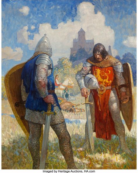 N.C. Wyeth, Rockwell Lead $7.2-Million ... Sir Lancelot, N C Wyeth, The Boy King, Nc Wyeth, Howard Pyle, Rockwell Paintings, Norman Rockwell Paintings, American Illustration, Art Et Illustration