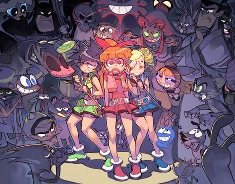 Power Puff Girls Z meet the Boomerang gang Powerpuff Kızları, Power Puff Girls Z, Cartoon Network Characters, Super Nana, Powerpuff Girls Fanart, Anime Vs Cartoon, Otaku Art, Art Mignon, Cartoon As Anime