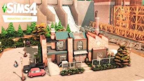 Sims 4 Factory Build, Sims 4 Factory, Sims 4 Industrial House, Sims 4 Industrial, Converted Factory, Sims Aesthetic, Cc The Sims 4, Sims Memes, Sims 4 Speed Build