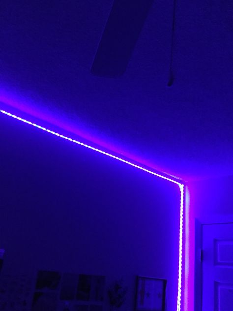 #aesthetic #tiktok #basic #bedroom #dreamrooms Tik Tok Room, Led Lights Bedroom Aesthetic, Led Room Lighting, Tv Lighting, Neon Bedroom, Led Lighting Bedroom, Tv Backlight, Fake Acc, Neon Room