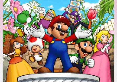 Mario Party 9, Mario And Friends, Title Screen, Video Game Sprites, Drippy Outfit, Screen Art, Game Sprites, Mario Games, Super Mario Art