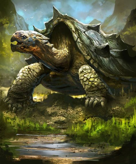 Giant Turtle, Hellboy Art, Mechanical Art, Turtle Art, Fantasy Races, Weird Creatures, Fantasy Rpg, User Profile, Get Inspired