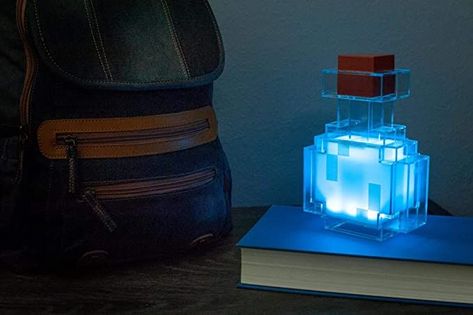 Minecraft Potion Bottle Light Color-Changing LED Lamp | 7 Inch Night Light Minecraft Potion Bottle, Color Changing Lamp, Game Props, Led Desk, Potion Bottle, Bottle Lights, Color Changing Led, Authentic Design, Led Desk Lamp