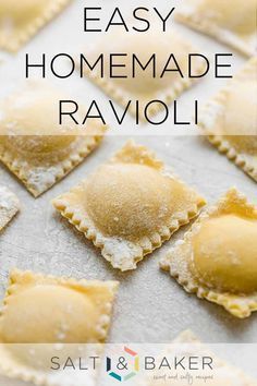 Ravioli Pasta Recipe, Pasta Recipes Homemade, Homemade Ravioli Recipe, Homemade Pasta Dough Recipe, Ravioli Recipe Homemade, Make Ravioli, How To Make Ravioli, Ravioli Dough, Spinach Filling