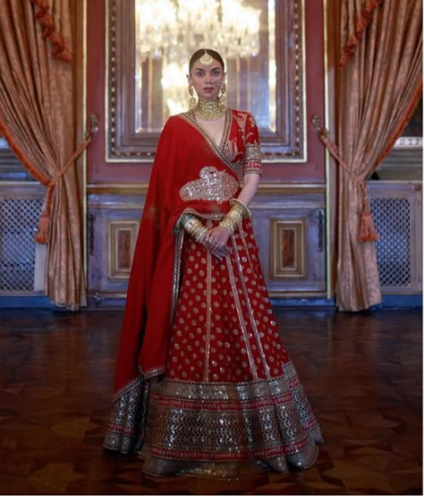 Aditi Rao Hydari, Sabyasachi Lehenga, Aditi Rao, Latest Bridal Lehenga, Wedding Lehenga Designs, Indian Bride Outfits, Bridal Lehenga Collection, Bridal Lehenga Red, Indian Bridal Dress