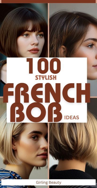 French Bob Hairstyles, Short French Bob, Parisian Hair, Classic Bob Haircut, Easy Short Haircuts, Short Bobs With Bangs, Straight Bob Hairstyles, Natural Curly Hair Cuts, Best Bobs