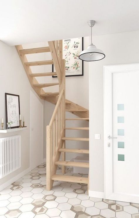 Loft Stairs Ideas, Small Space Staircase, Loft Staircase, Small Staircase, Diy Staircase, Escalier Design, Loft Stairs, Casa Country, Staircase Decor