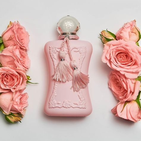 PARFUMS de MARLY on Instagram: “The floral accord, dominated by Turkish rose, but also facets of lily of the valley and peony builds the unique sensual bouquet of Delina.…” De Marly Delina, Pretty Perfume Bottles, Popular Perfumes, Perfume Floral, Feminine Fragrance, Parfums De Marly, Pink Bottle, Perfume Reviews, Braut Make-up