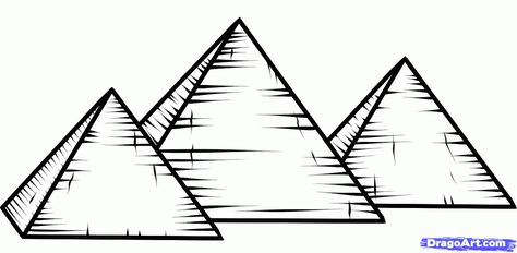 how to draw the pyramids of giza, pyramids of giza step 6 Egypt Drawing, Pyramid Tattoo, Egyptian Drawings, The Pyramids Of Giza, Art Docent, Egypt Project, Giza Pyramids, Pyramids Egypt, Egypt Tattoo