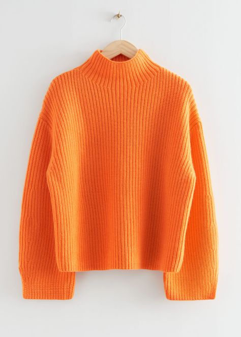 Casual Teacher Outfits, Fuzzy Mohair Sweater, Orange Pullover, Cropped Cable Knit Sweater, Wool Knit Sweater, Orange Sweater, Raglan Sweater, Fitted Turtleneck, Orange Sweaters