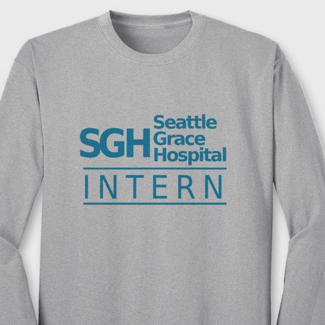 Seattle Grace Hospital INTERN T-shirt TV show Greys Anatomy Long Sleeve Tee in Clothing, Shoes & Accessories, Unisex Clothing, Shoes & Accs, Unisex Adult Clothing | eBay Seattle Grace Hospital, Greys Anatomy Shirts, Grey's Anatomy Quotes, Anatomy Quote, Grey Anatomy, Meredith Grey, Trendy Quotes, Tee Outfit, Grey's Anatomy