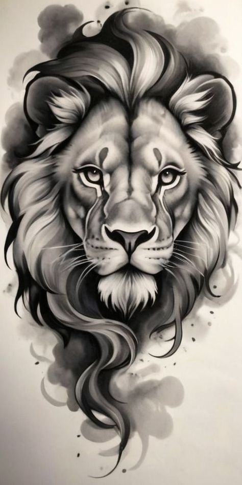 Loin Tattoos Design, Animal Tattoo Stencil, Lion Tattoo For Women, Lion Leg Tattoo, Leon Tattoo, 30 Tattoo, Lion Art Tattoo, Leo Tattoo Designs, Face Tattoos For Women