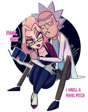 Rick X Diane, Diane Sanchez, Rick And Morty Comic, Solar Opposites, Rick And Morty Drawing, Rick I Morty, Rick And Morty Season, Cartoon Movie Characters, Black Cat Aesthetic