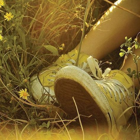 Yellow Converse, Hufflepuff Aesthetic, Spring Pictures, Foto Tips, Mia 3, Yellow Shoes, Yellow Aesthetic, Spring Inspiration, Mellow Yellow