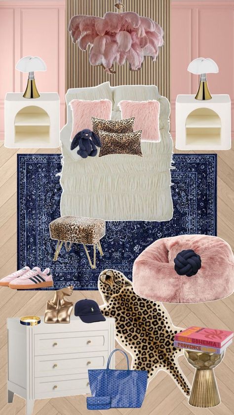 Blue And Pink Bedroom, Room Wishlist, College Dorm Room Decor, Dorm Room Inspiration, Room Redesign, Preppy Room, Redecorate Bedroom, Pretty Room, Room Redo