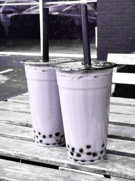 Purple Boba Aesthetic, Veronika Core, Lavender Drink, Taro Boba, Purple Cafe, Purple Poster, Photo Cover, Bubble Milk Tea, Lavender Aesthetic