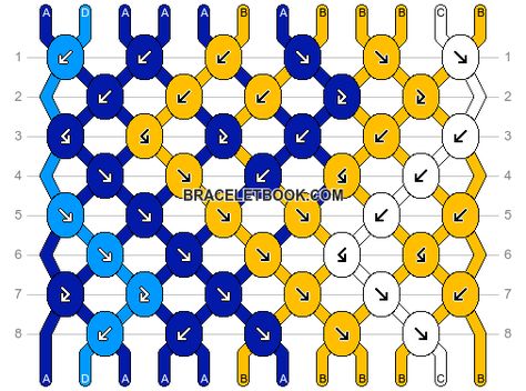 Normal pattern #43458 variation #81636 | BraceletBook Sea Mirror, Bracelets Tutorial, Friendship Bracelets Tutorial, Ocean Water, Soda Pop, Bracelet Tutorial, Friendship Bracelet Patterns, Bracelet Patterns, Friendship Bracelet