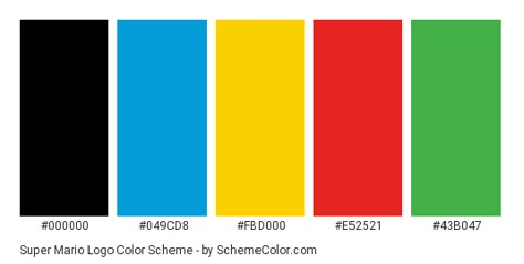 Mario colors Mario Bros Color Palette, Lego Colors Palette, Lego Color Pallete, Super Mario Color Palette, Video Game Color Palette, Mario Moodboard, Lego Colors, Mario Aesthetic, Super Mario Logo