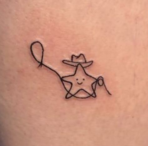 Lasso Tattoo, Tattoo Neon Sign, Funny Small Tattoos, Funky Tattoos, Mushroom Tattoos, Western Tattoos, Petite Tattoos, Be Serious, Cute Little Tattoos